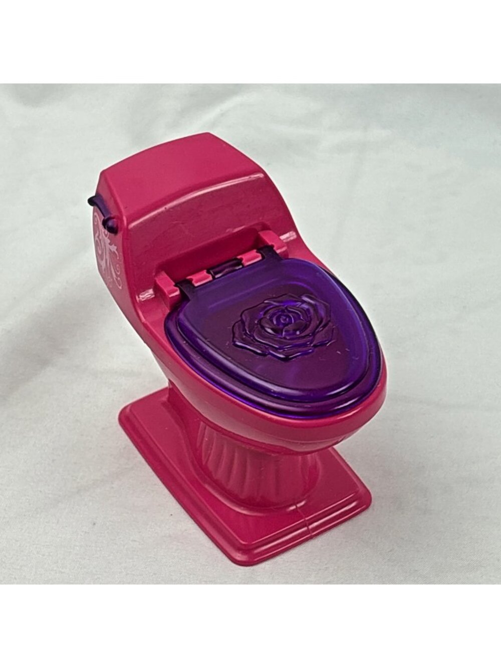 Barbie Glam Dream House Pink Purple Bathroom Toilet Doll Furniture 2008 Mattel